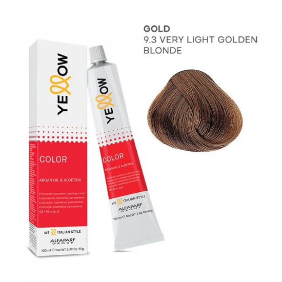 Yellow Color permanentā matu krēmkrāsa 100ml Nr.9.3