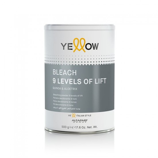Yellow Bleach 9 Levels Of Lift pulveris matu balināšanai līdz 9 toņiem 500g Yellow Bleach 9 Levels Of Lift pulveris matu balināšanai līdz 9 toņiem 500g