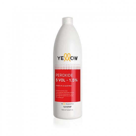 Yellow Color Peroxide 5 Vol 1.5% krēmveida oksidants 1L Yellow Color Peroxide 5 Vol 1.5% krēmveida oksidants 1L