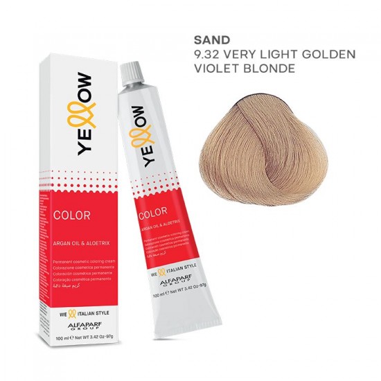Yellow Color permanentā matu krēmkrāsa 100ml Nr.9.32 Yellow Color permanentā matu krēmkrāsa 100ml Nr.9.32