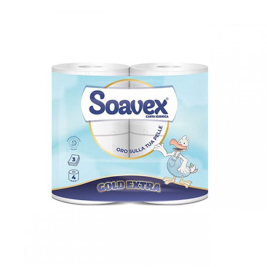 Tualetes papīrs Soavex 4 rulli 3 kārtas 350 lpp