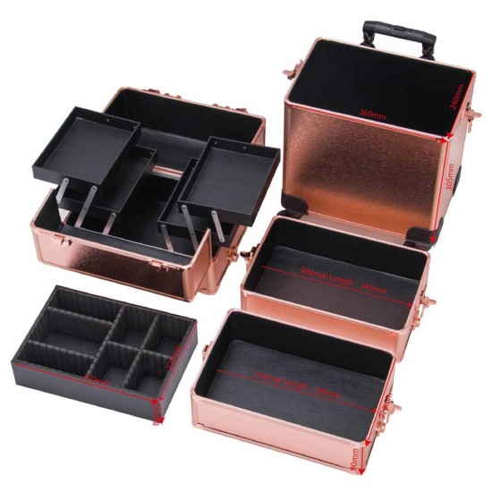 Beauty Case for makeup KC-TR007 rose gold Beauty Case for makeup KC-TR007 rose gold