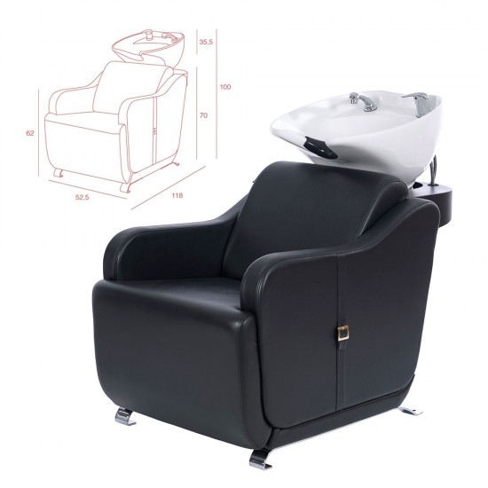Hair washing sink and chair REX Hair washing sink and chair REX