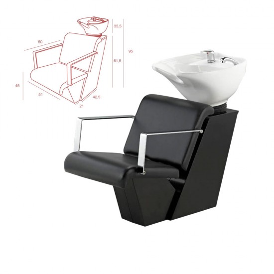 Hair washing sink and chair DREN Hair washing sink and chair DREN