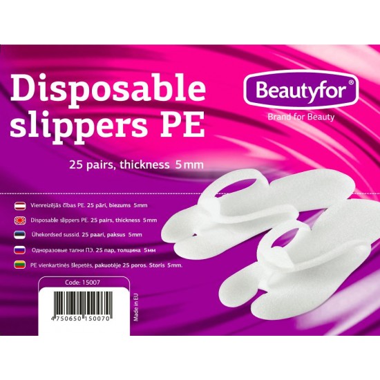 Beautyfor vienreizējās čības PE, 25 pāri