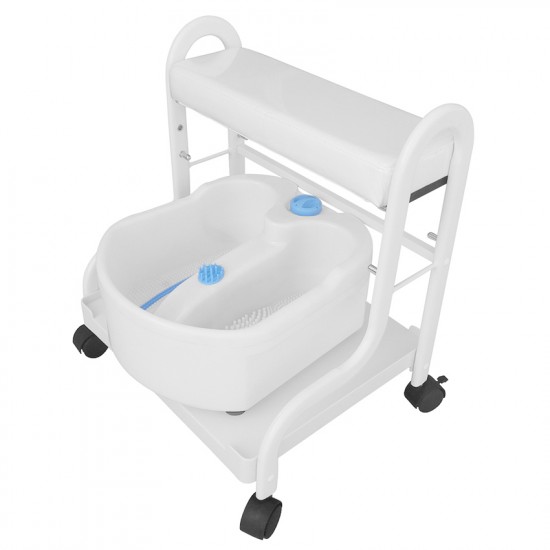 Pedikīra ratiņi ar vanniņu SPA-103 baltā krāsa Pedikīra ratiņi ar vanniņu SPA-103 baltā krāsa