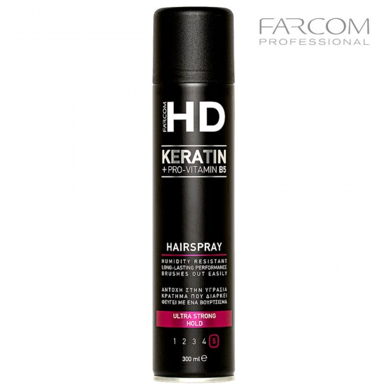 Farcom HD Ultra Strong īpaši spēcīgas noturības matu laka 300ml Farcom HD Ultra Strong īpaši spēcīgas noturības matu laka 300ml