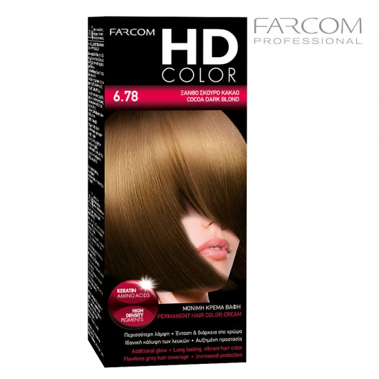 Farcom HDCOLOR Hair Set matu krāsošanas komplekts 6.78-Cocoa Dark Blond Farcom HDCOLOR Hair Set matu krāsošanas komplekts 6.78-Cocoa Dark Blond