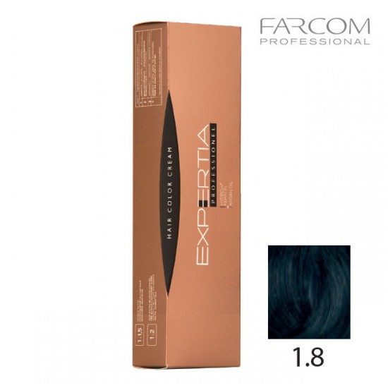 Farcom Expertia Professionel Permanent Hair Color Cream 100ml 1.8-BLU Blue black Farcom Expertia Professionel Permanent Hair Color Cream 100ml 1.8-BLU Blue black