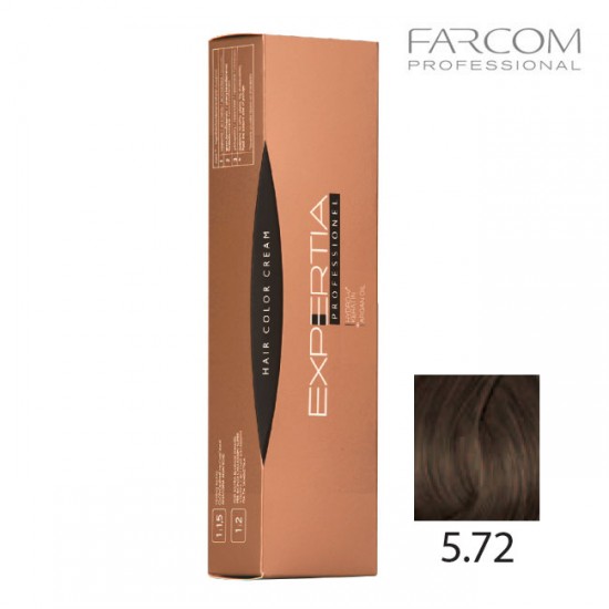 Farcom Expertia Professionel Permanent Hair Color Cream 100ml 5.72-LI Light chestnut brown Farcom Expertia Professionel Permanent Hair Color Cream 100ml 5.72-LI Light chestnut brown