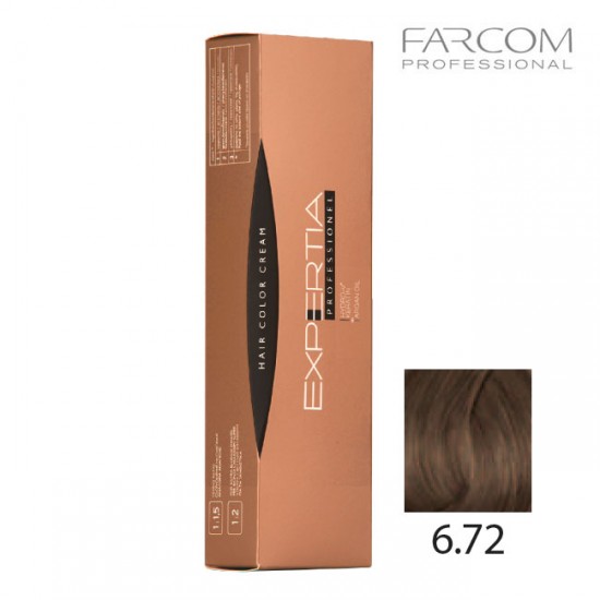Farcom Expertia Professionel Permanent Hair Color Cream 100ml 6.72-DA Dark chestnut blonde Farcom Expertia Professionel Permanent Hair Color Cream 100ml 6.72-DA Dark chestnut blonde