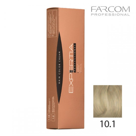 Farcom Expertia Professionel Permanent Hair Color Cream 100ml 10.1-AS Ash platinum blonde Farcom Expertia Professionel Permanent Hair Color Cream 100ml 10.1-AS Ash platinum blonde