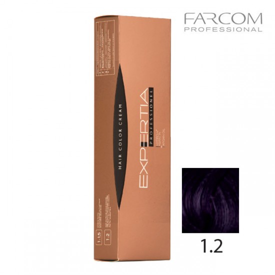 Farcom Expertia Professionel Permanent Hair Color Cream 100 ml 1.2-VIO Violet black Farcom Expertia Professionel Permanent Hair Color Cream 100 ml 1.2-VIO Violet black