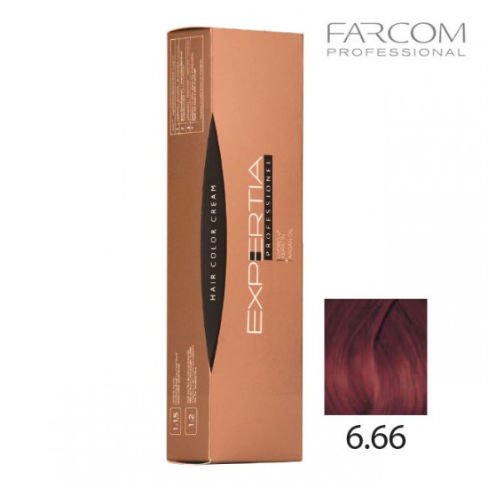 Farcom Expertia Professionel Permanent Hair Color Cream 100ml 6.66-IN Intense dark red blonde