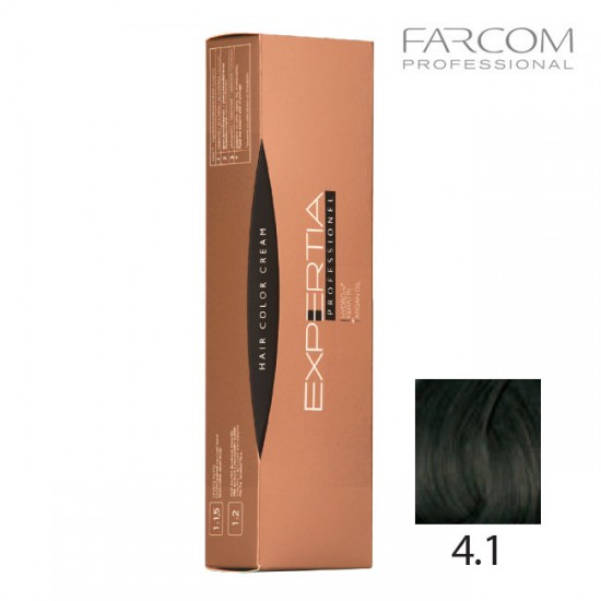 Farcom Expertia Permanent Hair Color Cream 100ml 4.1-AS Ash brown Farcom Expertia Permanent Hair Color Cream 100ml 4.1-AS Ash brown