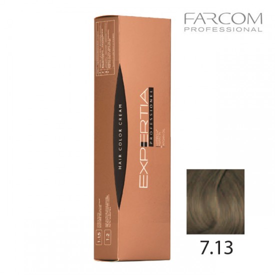 Farcom Expertia Professionel Permanent Hair Color Cream 100ml 7.13-A Amder blonde