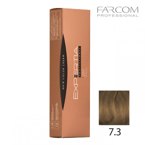 Farcom Expertia Professionel Permanent Hair Color Cream 100ml 7.3-GO Golden blonde