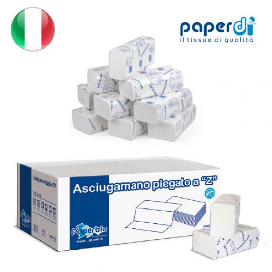 Roku dvieļi salvetes Paperdi Z-fold 2 kārtas 24x24cm 150 loksnes Roku dvieļi salvetes Paperdi Z-fold 2 kārtas 24x24cm 150 loksnes