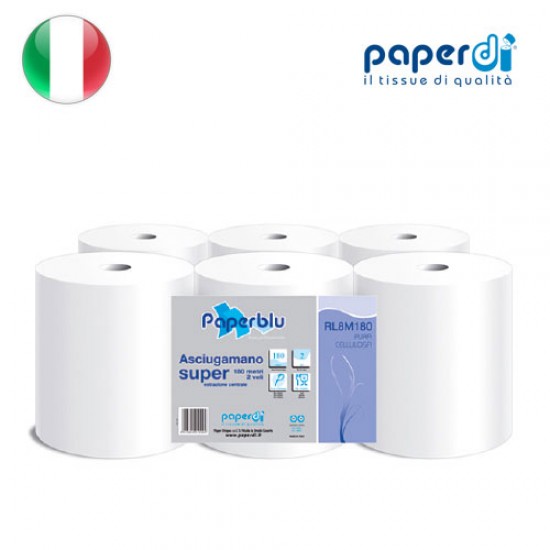 Papīra roku dvieļi Paperdi 2 kārtas 21.5x37cm 486 loksnes 1 rullis Papīra roku dvieļi Paperdi 2 kārtas 21.5x37cm 486 loksnes 1 rullis