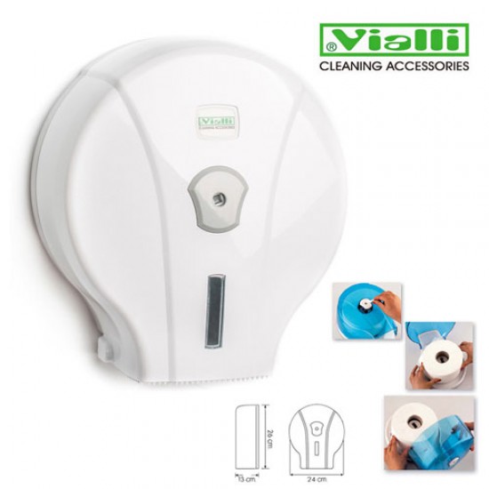 Tualetes papīra turētājs Vialli Jumbo ruļļiem līdz 22cm
