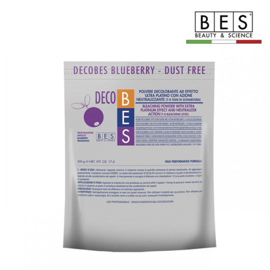 BES Decobes Blueberry matu balinātājs 500g. Ekstra platīna blondam efektam. BES Decobes Blueberry matu balinātājs 500g. Ekstra platīna blondam efektam.