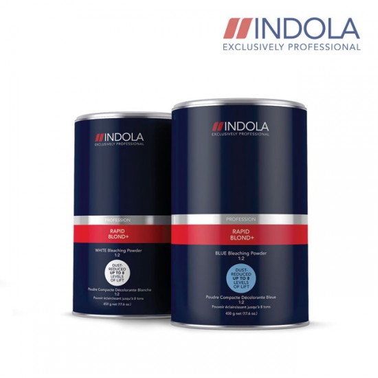 Indola Rapid Blond+ Blue matu balinošs pulveris zils 450g Indola Rapid Blond+ Blue matu balinošs pulveris zils 450g