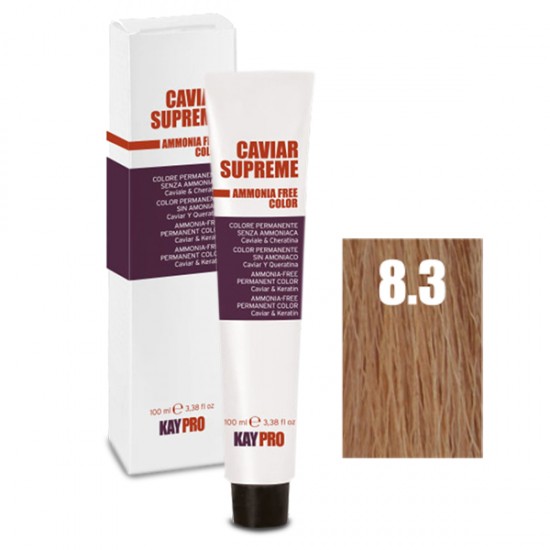 Kepro Caviar Supreme matu krāsa gaiši zeltaini blond 8.3 100ml
