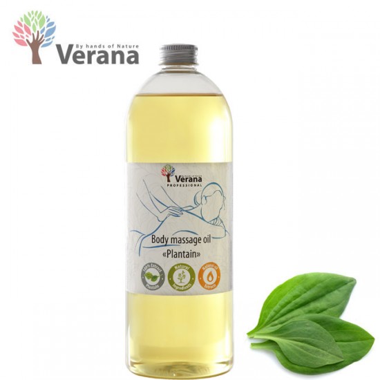 Verana Plantain Ceļmallapa masāžas eļļa ķermenim 1L Verana Plantain Ceļmallapa masāžas eļļa ķermenim 1L