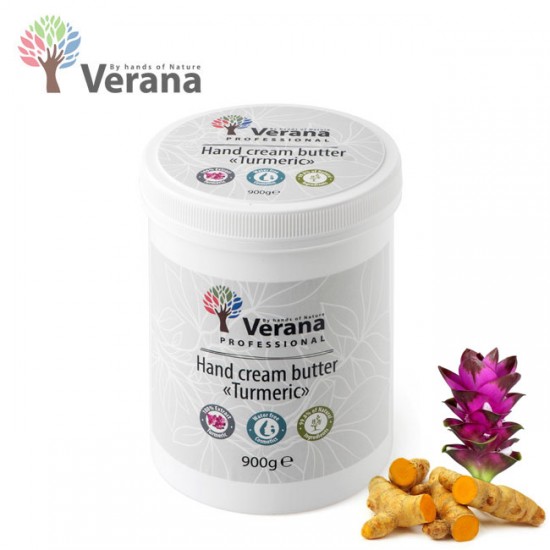 Verana Turmeric Kurkuma sviestkrēms rokām 900g Verana Turmeric Kurkuma sviestkrēms rokām 900g