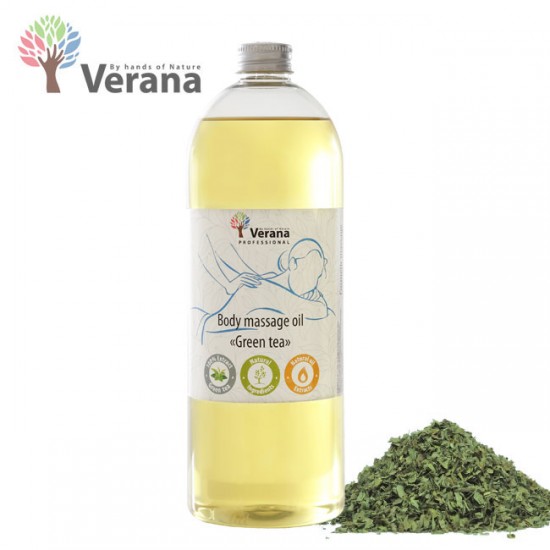 Verana Green Tea Zaļā tēja masāžas eļļa ķermenim 1L Verana Green Tea Zaļā tēja masāžas eļļa ķermenim 1L