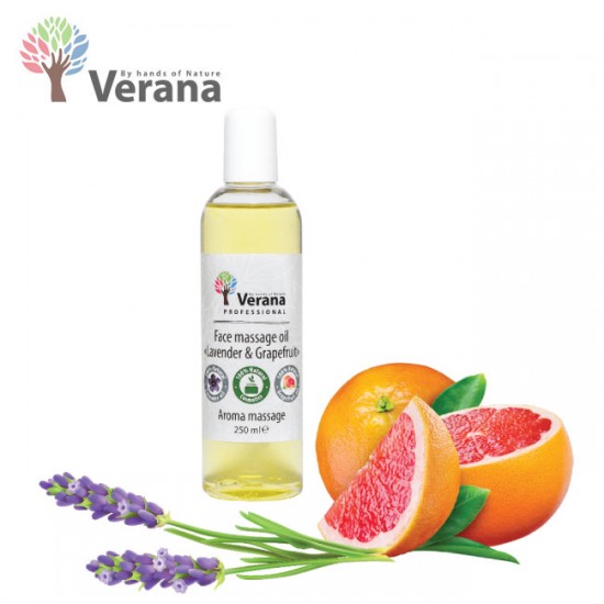 Verana masāžas eļļa sejai “Lavanda un Greipfrūts“ 250ml Verana masāžas eļļa sejai “Lavanda un Greipfrūts“ 250ml