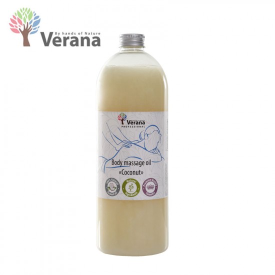 Verana Coconut Kokosrieksts ķermeņa masāžas eļļa 1L Verana Coconut Kokosrieksts ķermeņa masāžas eļļa 1L