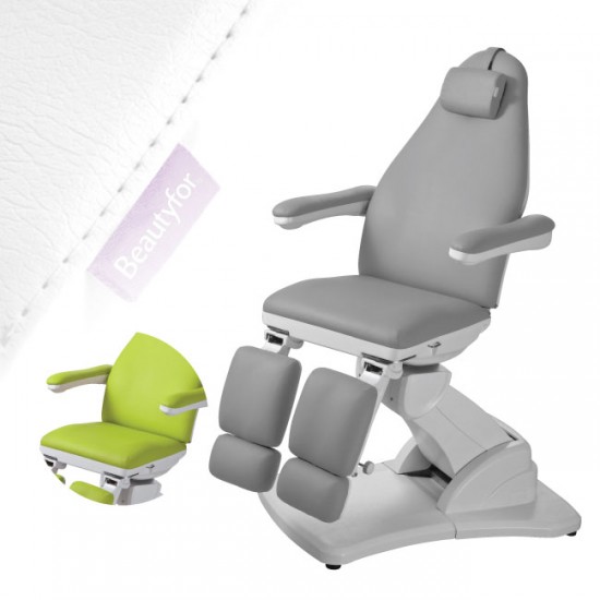 Pedikīra krēsls 2245A ar 3 motoriem pelēks