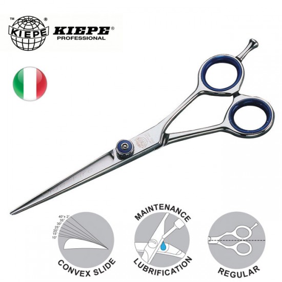 Kiepe Blue Fire 220 profesionālās frizieru šķēres 6.0 Kiepe Blue Fire 220 profesionālās frizieru šķēres 6.0