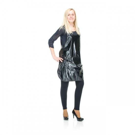 Hairdresser apron, black, with pockets in front Hairdresser apron, black, with pockets in front