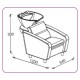 Hair washing sink and chair 556 brown Hair washing sink and chair 556 brown