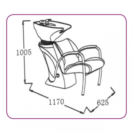 Hair washing sing without chair CH-7077 black Hair washing sing without chair CH-7077 black
