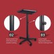 Mobilā metāla paplāte instrumentiem T-011 Mobilā metāla paplāte instrumentiem T-011