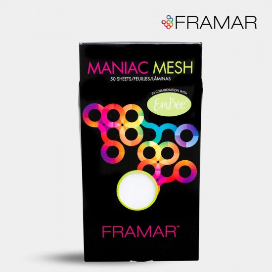 Framar Maniac Mesh daudzreizējās plāksnes šķipsnu krāsošanai 50gab. Framar Maniac Mesh daudzreizējās plāksnes šķipsnu krāsošanai 50gab.