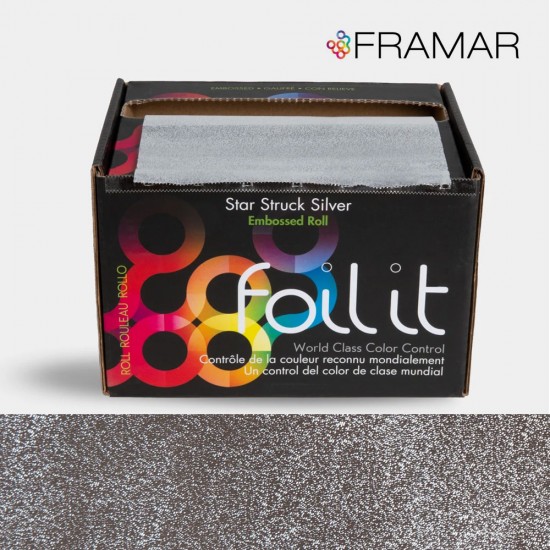 Framar Star Struck Silver folijā ar iespiedumu vidējā 488m Framar Star Struck Silver folijā ar iespiedumu vidējā 488m