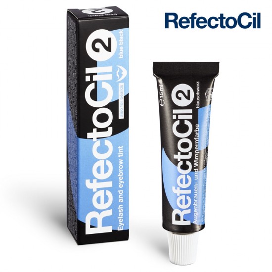 RefectoCil 2 Blue Black zili melna krāsa skropstām un uzacīm 15ml