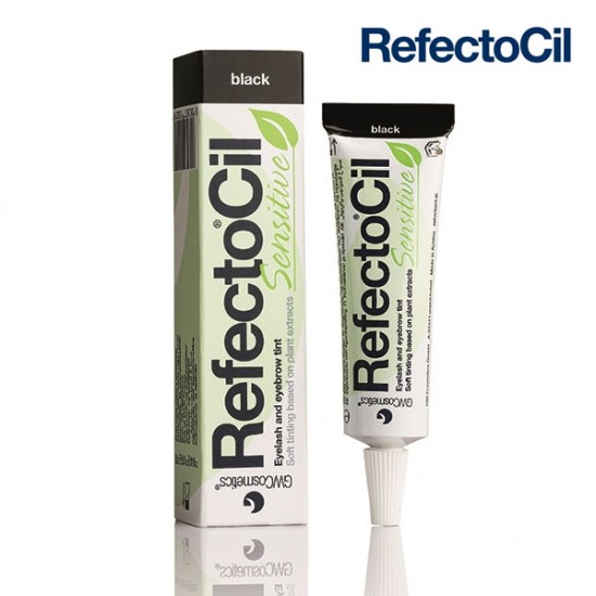 RefectoCil Sensitive Black melna krāsa skropstām un uzacīm 15ml