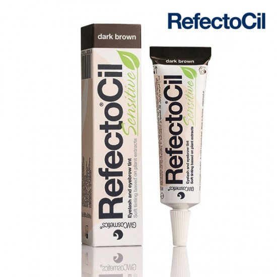 RefectoCil Sensitive Dark Brown tumši brūna krāsa skropstām un uzacīm 15ml RefectoCil Sensitive Dark Brown tumši brūna krāsa skropstām un uzacīm 15ml