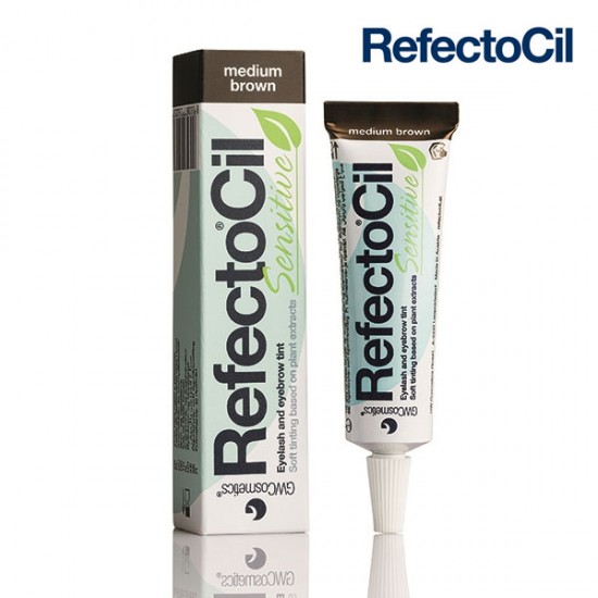 RefectoCil Sensitive Medium Brown vidēji brūna krāsa skropstām un uzacīm 15ml RefectoCil Sensitive Medium Brown vidēji brūna krāsa skropstām un uzacīm 15ml