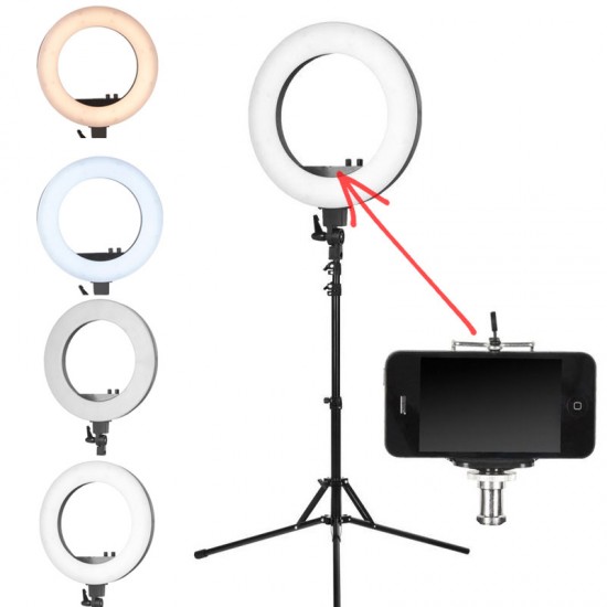 Make-up LED lampa priekš foto ar statīvu (melna) Make-up LED lampa priekš foto ar statīvu (melna)
