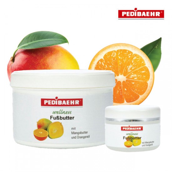 Pedibaehr Wellness Fussbutter eļļa kājām ar mango-apelsīnu 450ml Pedibaehr Wellness Fussbutter eļļa kājām ar mango-apelsīnu 450ml