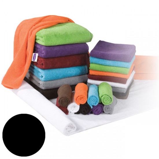 Terry towel 30x50cm black Terry towel 30x50cm black
